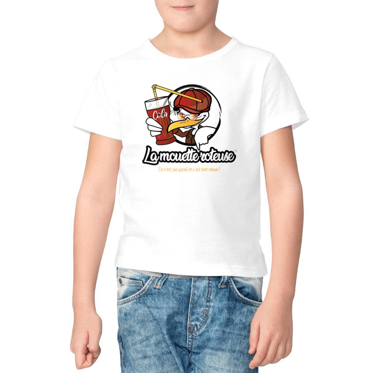 Image front Tee-shirt-la-mouette-roteuse-enfant-logo-mouette-cola