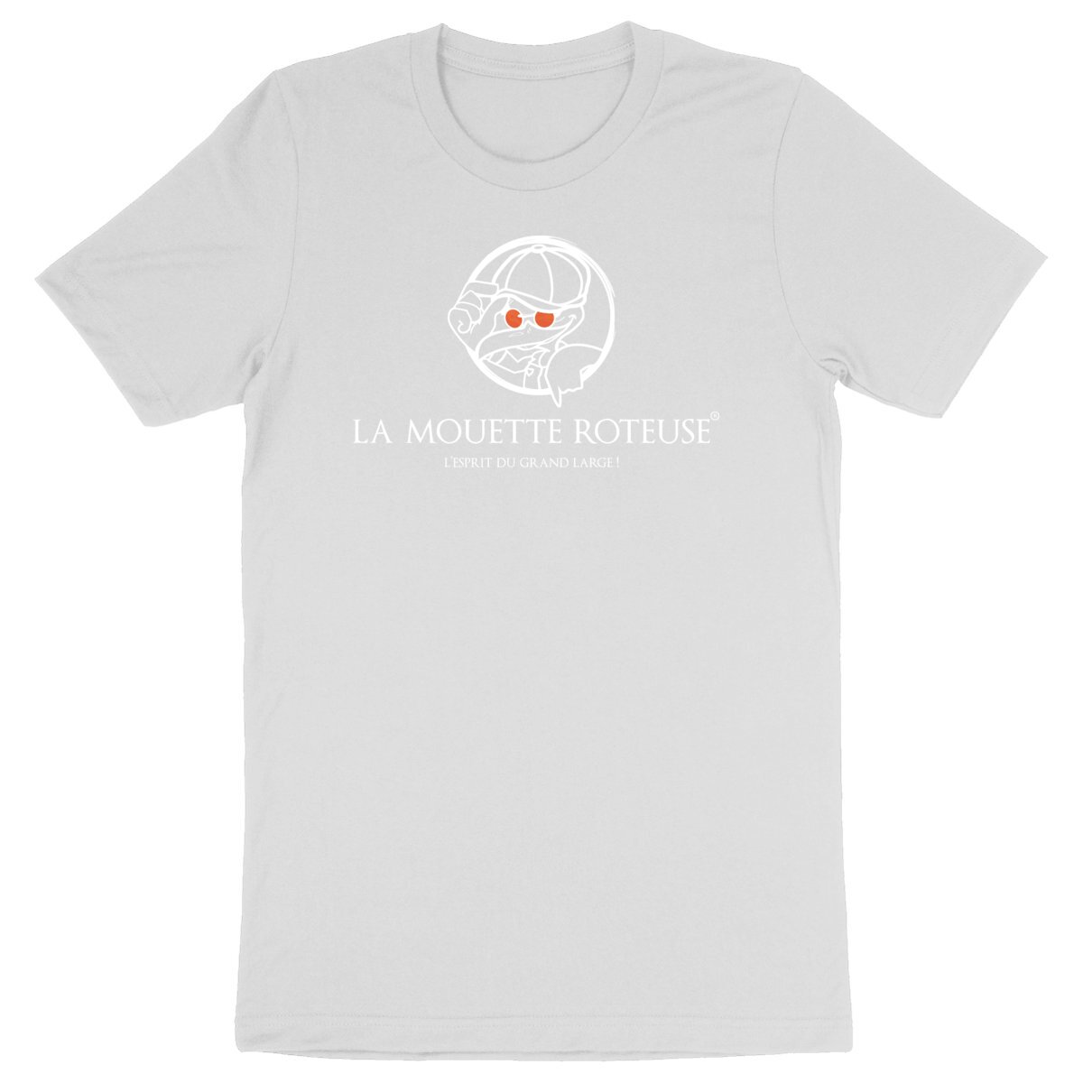 Image back Tee-shirt-la-mouette-roteuse-unisexe-logo-classique-haut-blanc