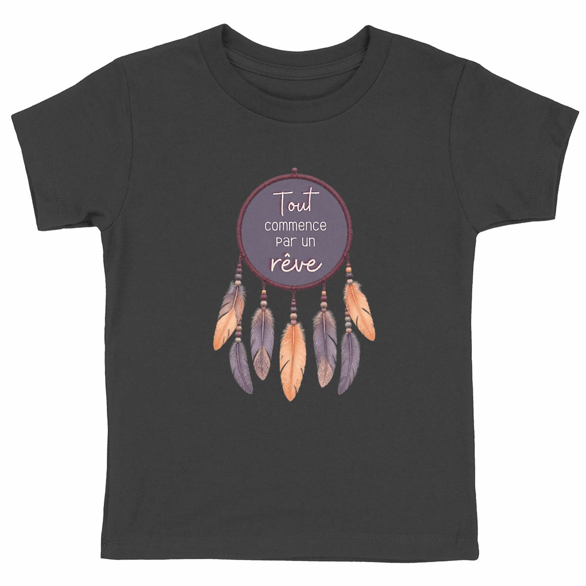 Image back Tshirt enfant - Tout commence par un rêve