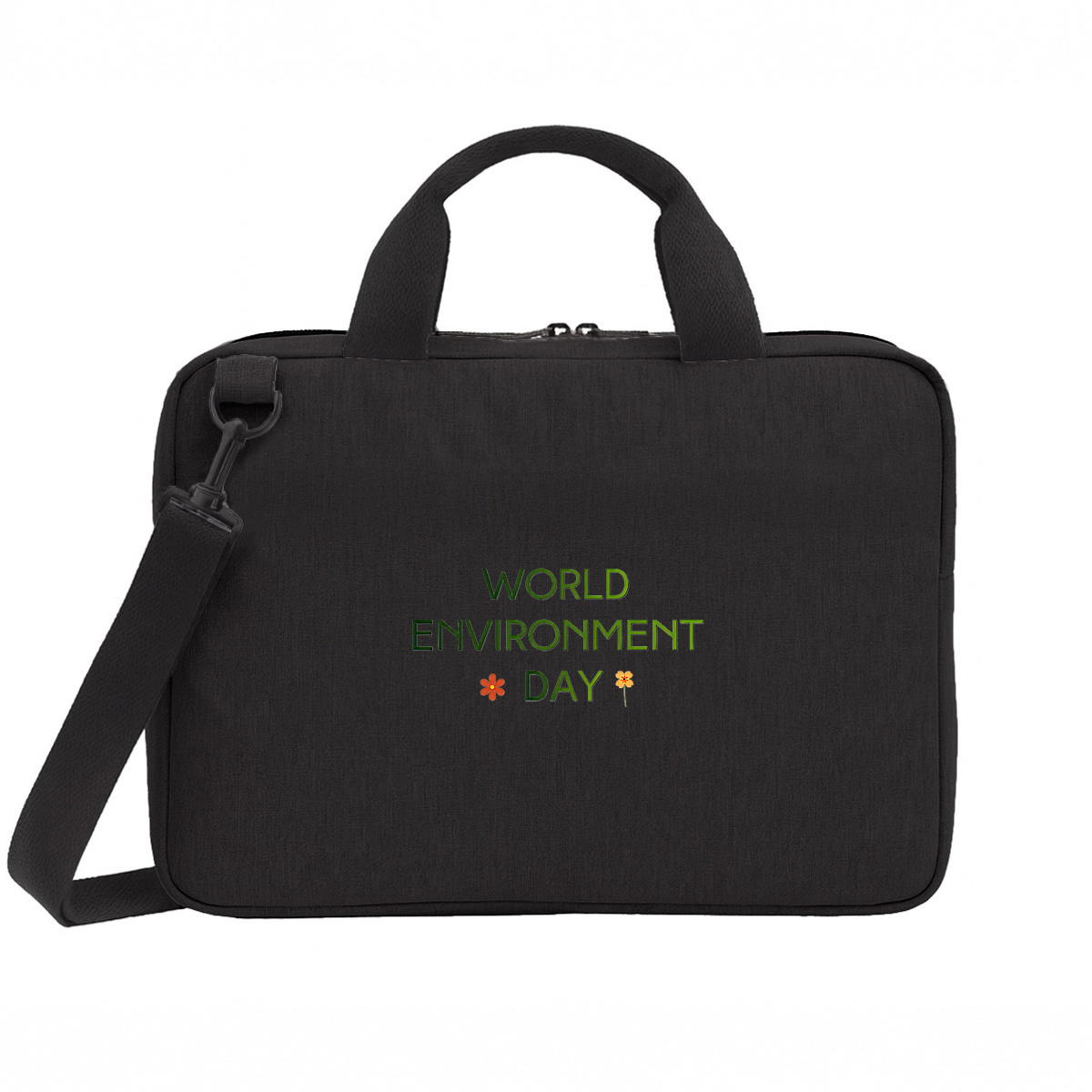 Image front Sac pour ordinateur portable - Housse éco-responsable pour la journée de l'environnement