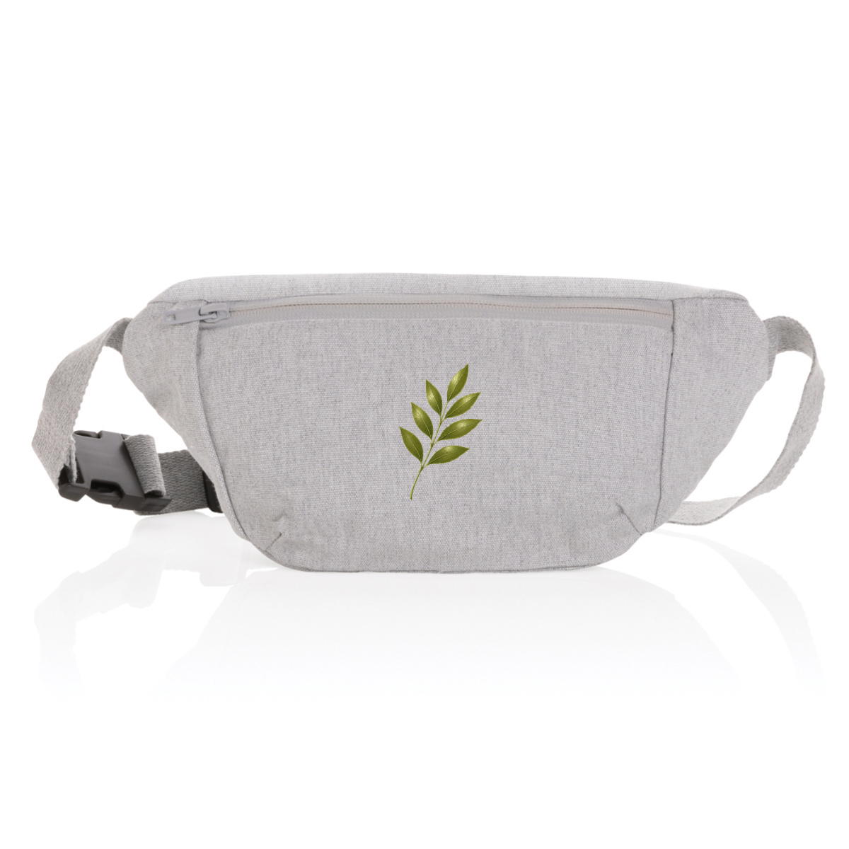 Sac banane en toile recyclée : Élégance Naturelle avec Tige et Feuilles - Image