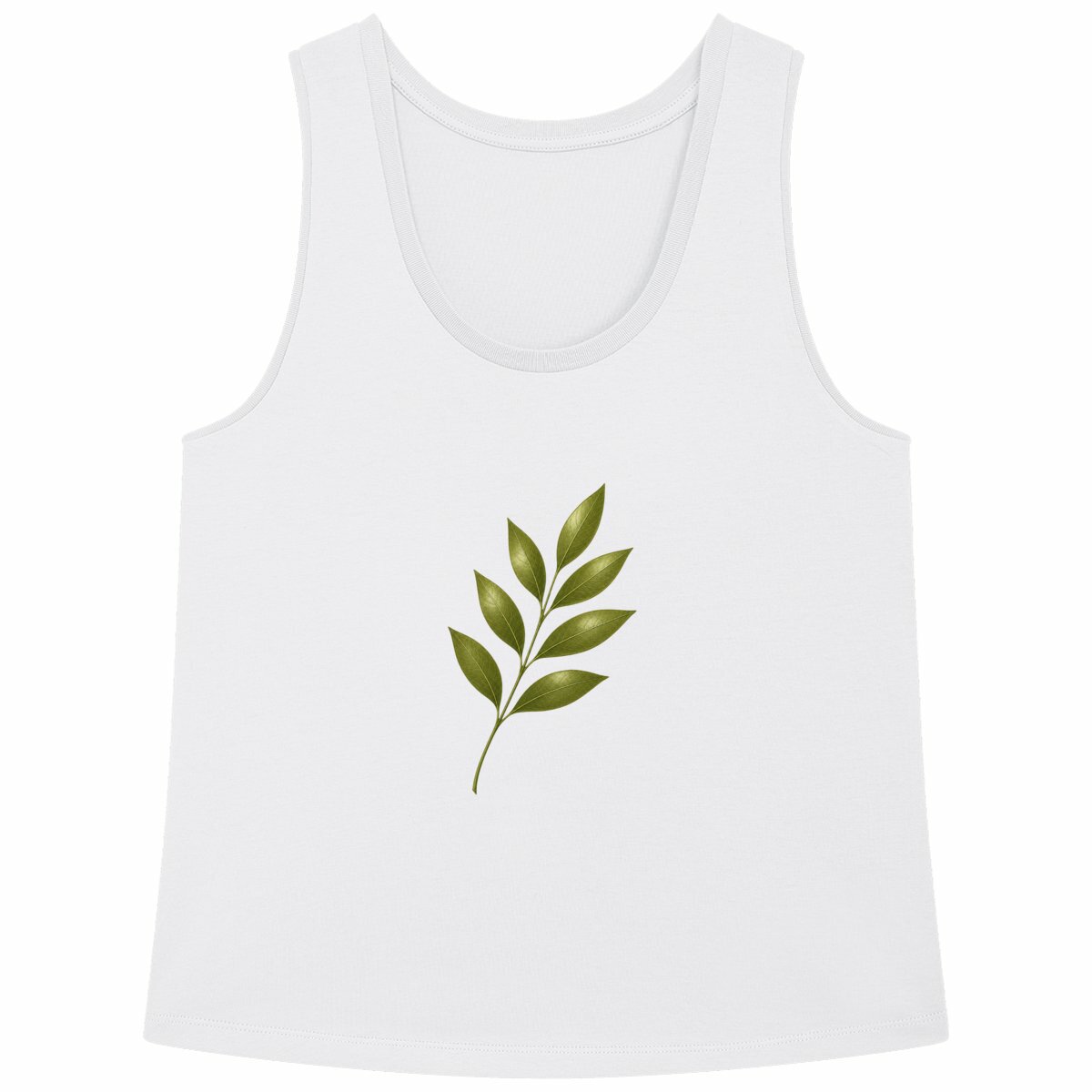 Débardeur Femme Ample - Élégance Naturelle avec Tige et Feuilles - Image
