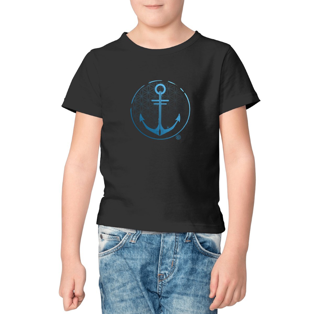 Image front TEE-SHIRT ENFANT (2-14 ans) 3 coloris - ANCRE MARINE BLEU