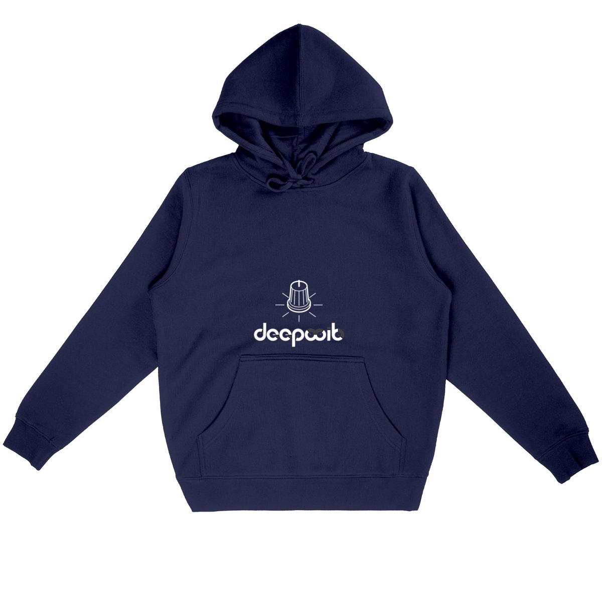 Unisex Lightweight Hoodie White Logo - Image