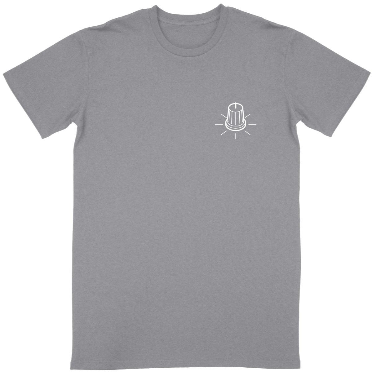 Unisex Classic T-shirt White Knob Logo - Image