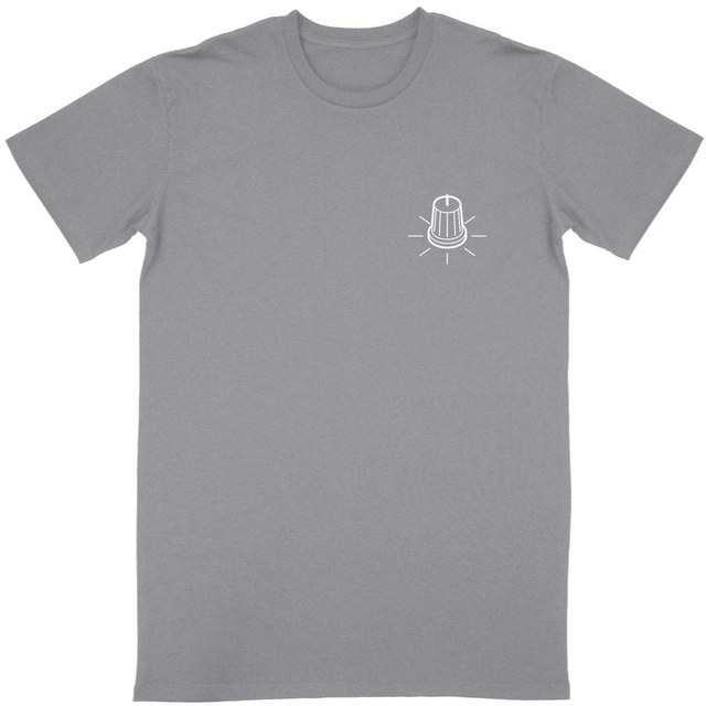 Unisex Classic T-shirt White Knob Logo - Image