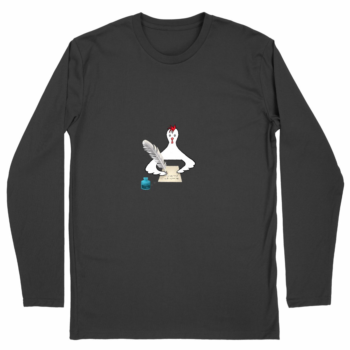 Image back Kirjoituskana - t-shirt, long sleeve, masculine