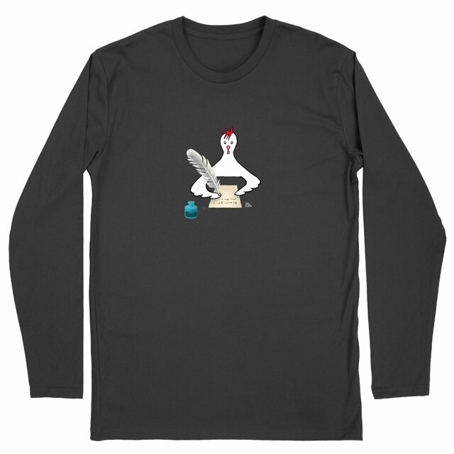 Image back Kirjoituskana - t-shirt, long sleeve, masculine