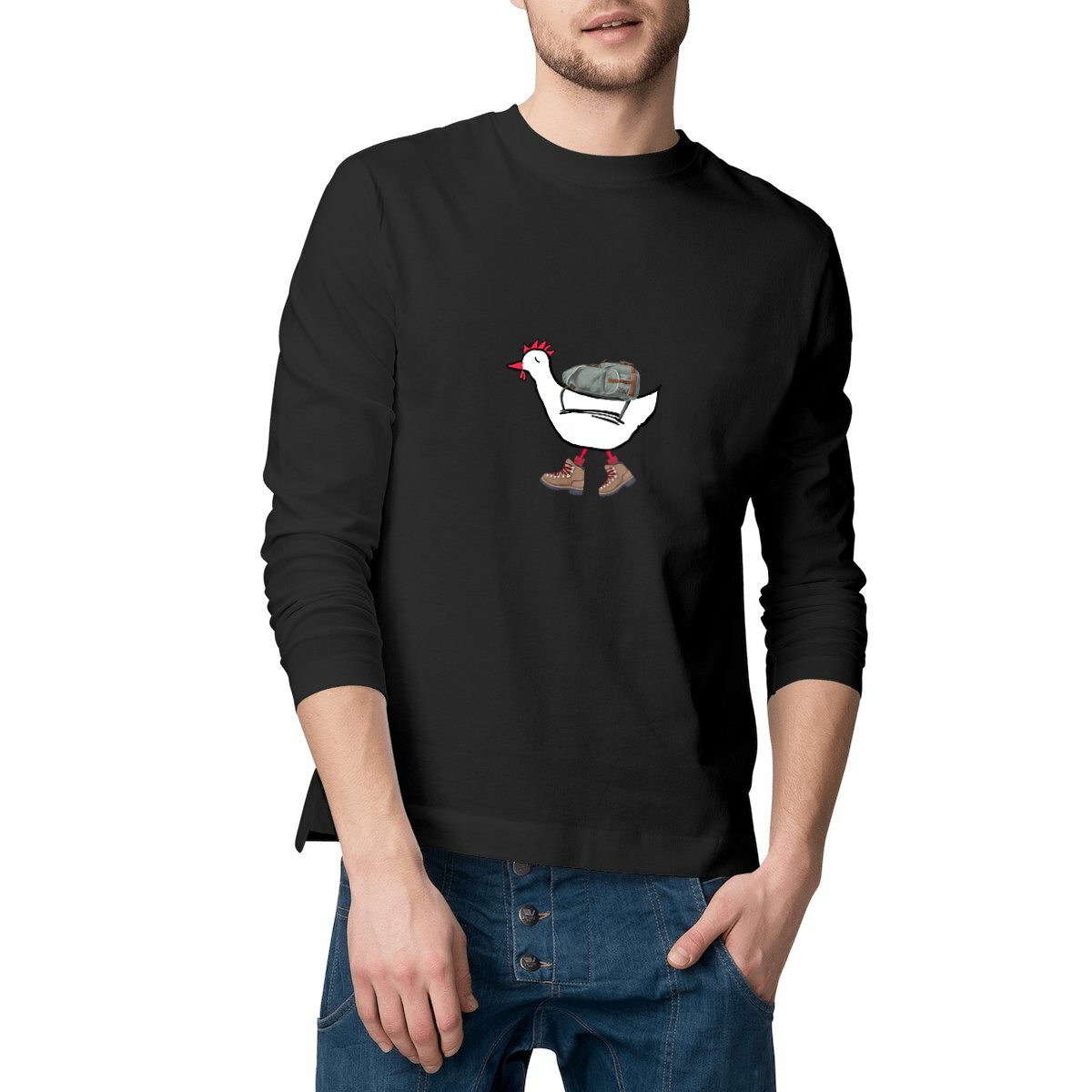 Image front Vaelluskana - t-shirt, long sleeve, masculine