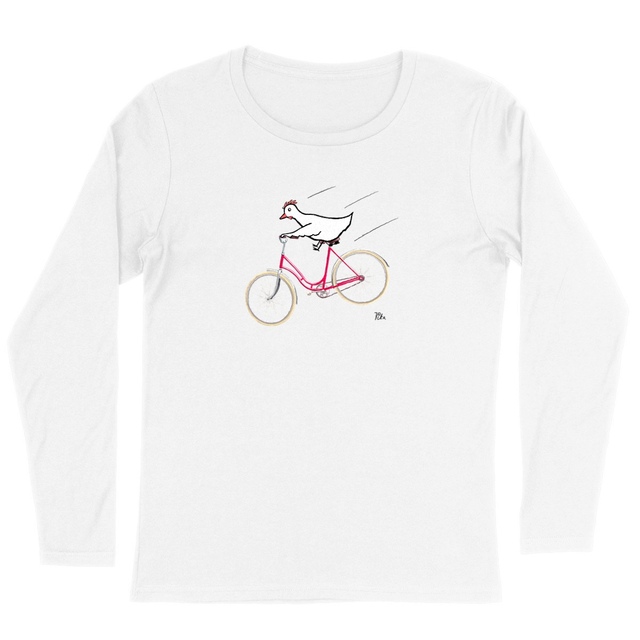 Image back Pyöräkana - t-shirt, long sleeve, feminine