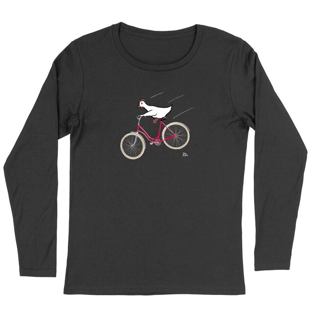 Image front Pyöräkana - t-shirt, long sleeve, feminine