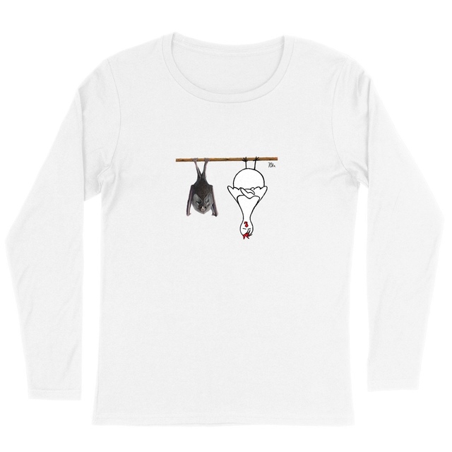 Image back Lepakkokana - t-shirt, long sleeve, feminine