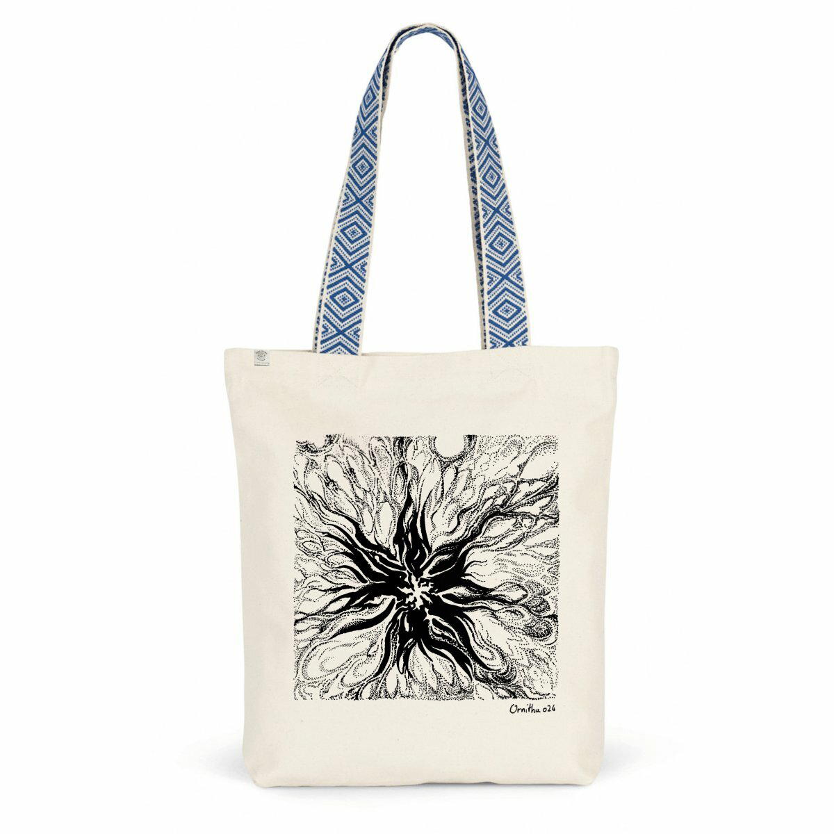 Image back fleur rayonnante sac