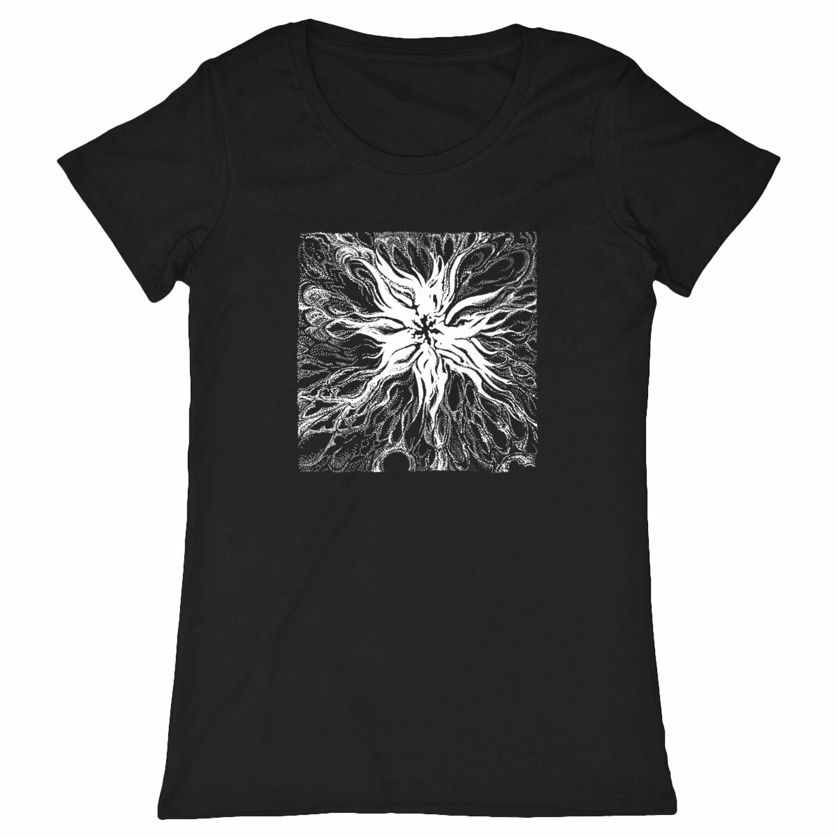 Image back fleur rayonnante, t-shirt cintré 