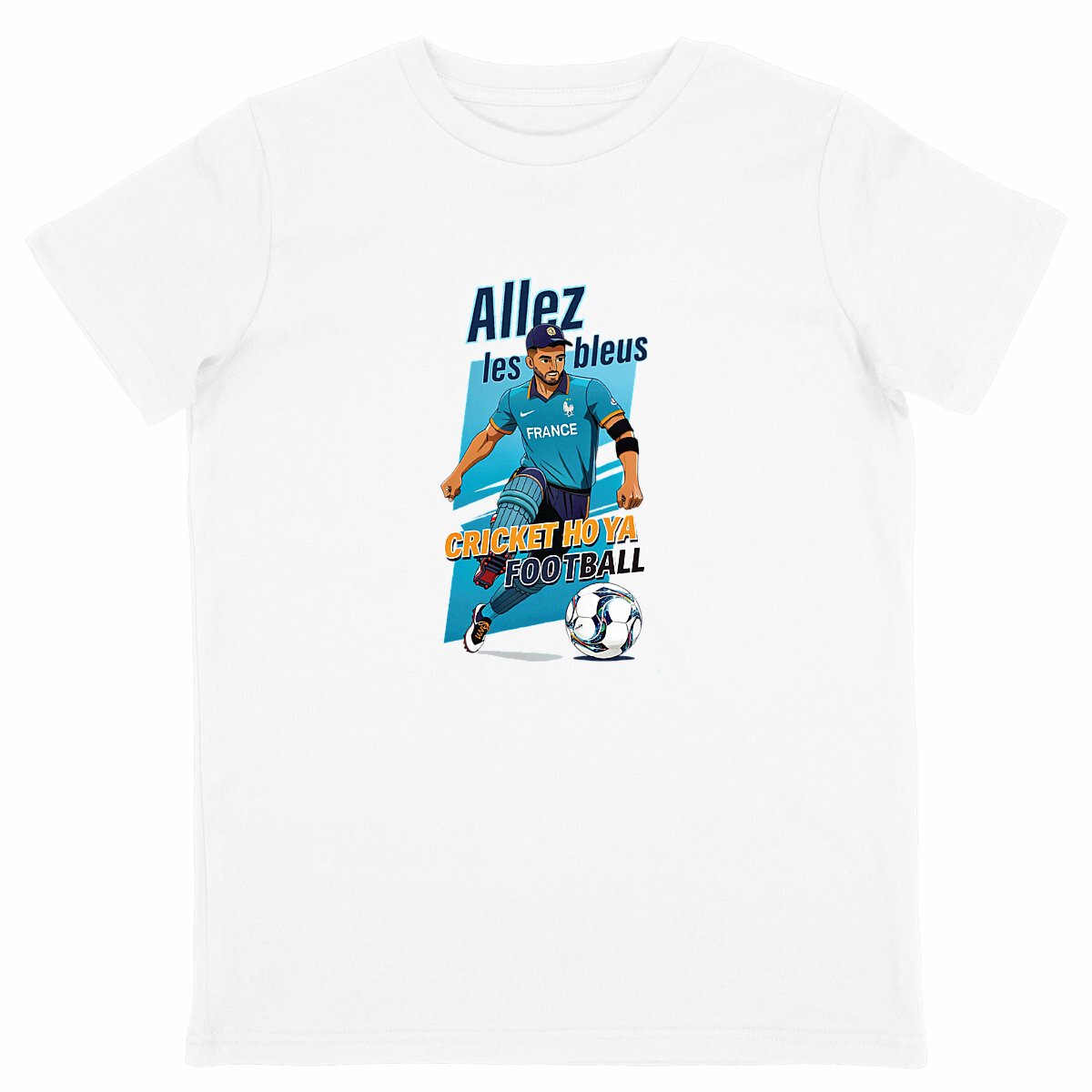 Allez les Bleus · Cricket × Football · Kids Lightweight Tee - Image