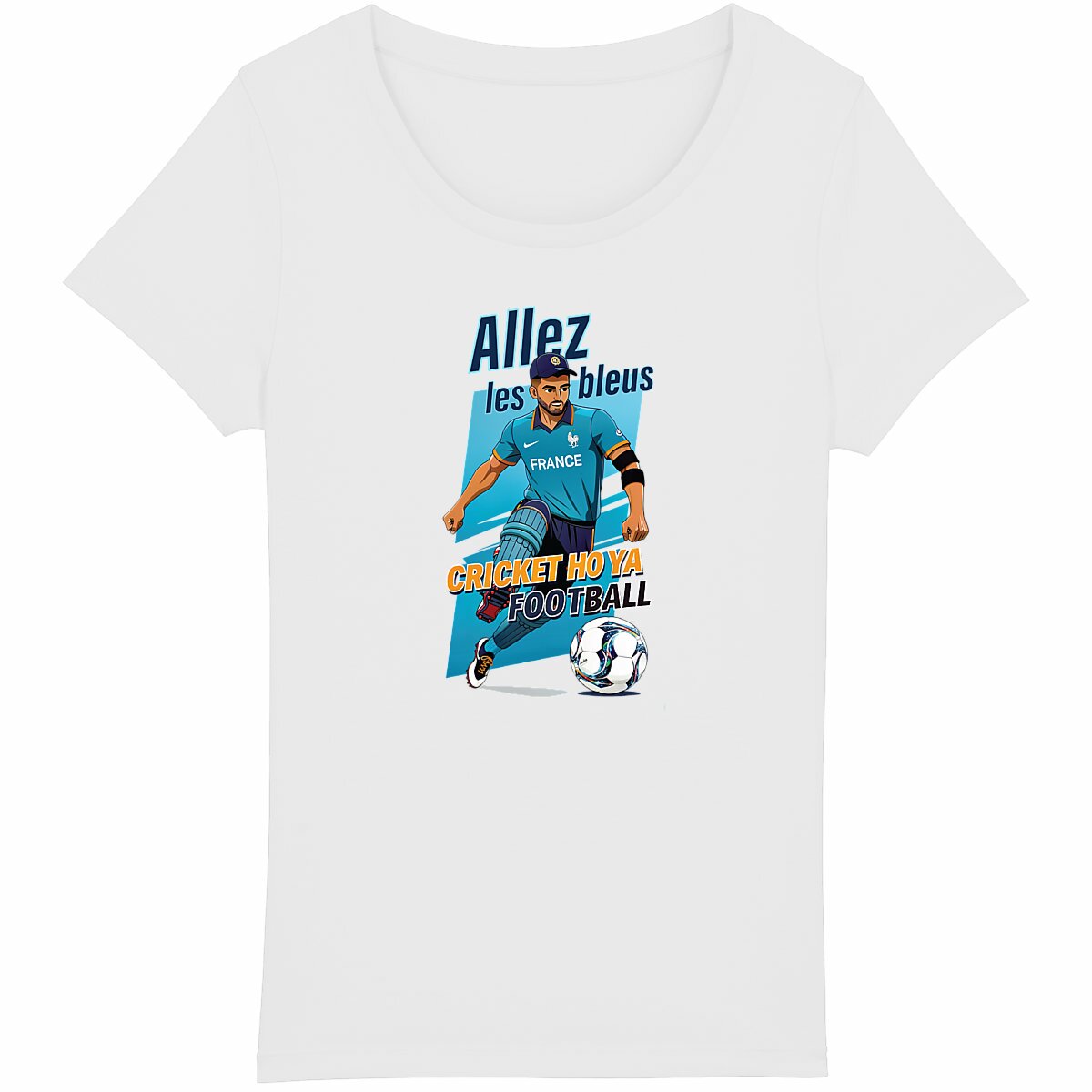 Allez les Bleus · Cricket x Football · Women's Lightweight Tee - Image
