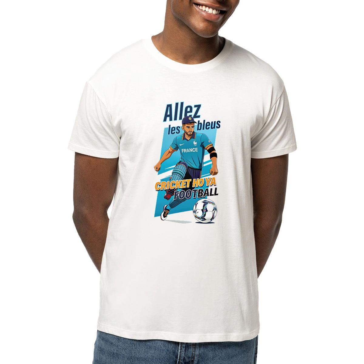 Allez les Bleus · Cricket & Football · Unisex Lightweight Tee