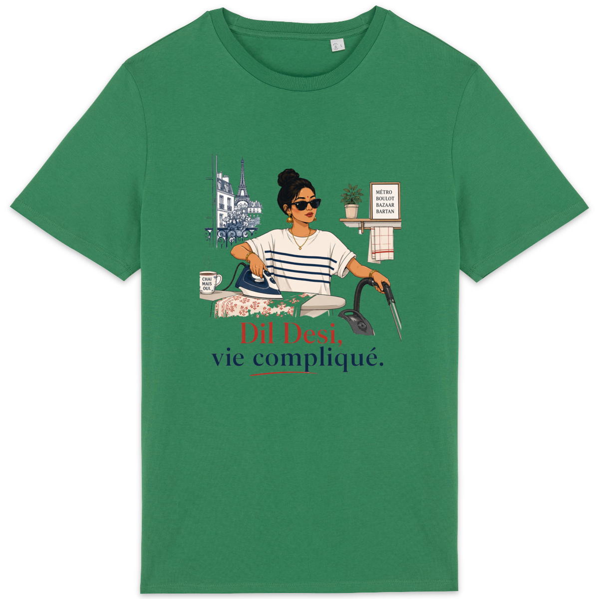Lightweight unisex t-shirt: Embrace the Dil Desi Vie Complique - Image