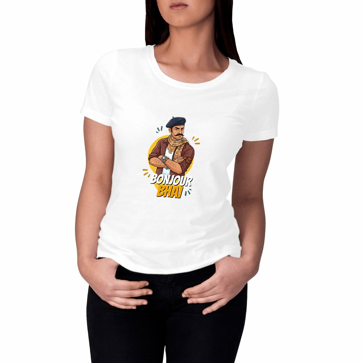 Women's Classic T-shirt: Bonjour Bhai Edition