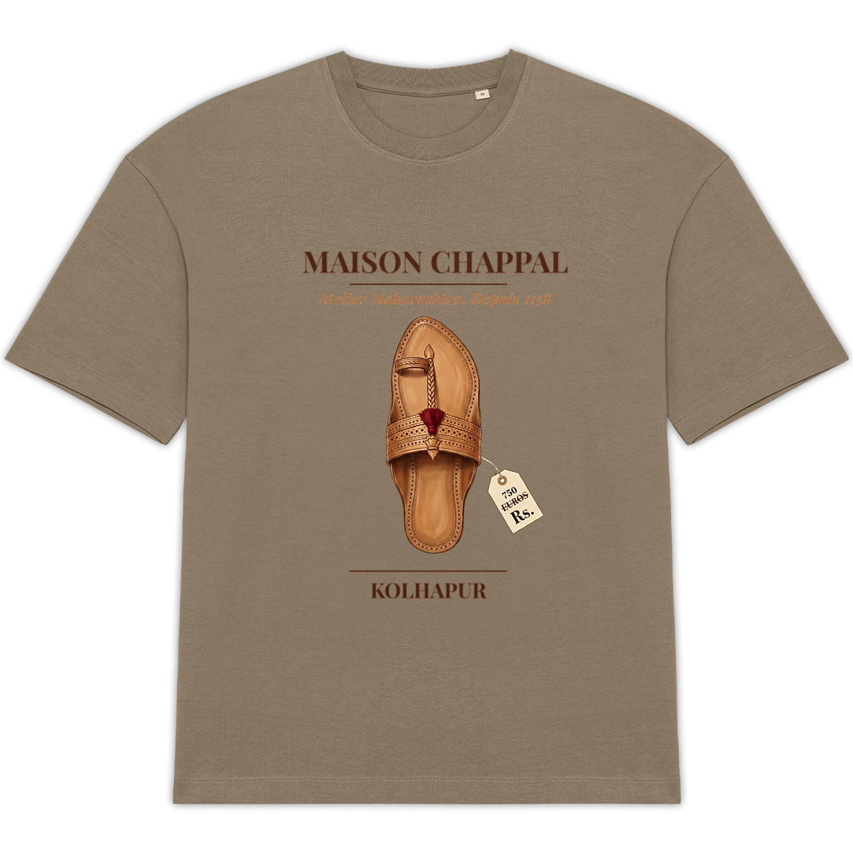 Unisex oversized t-shirt: Embrace Maison Chappal Kolhapuri Style - Image