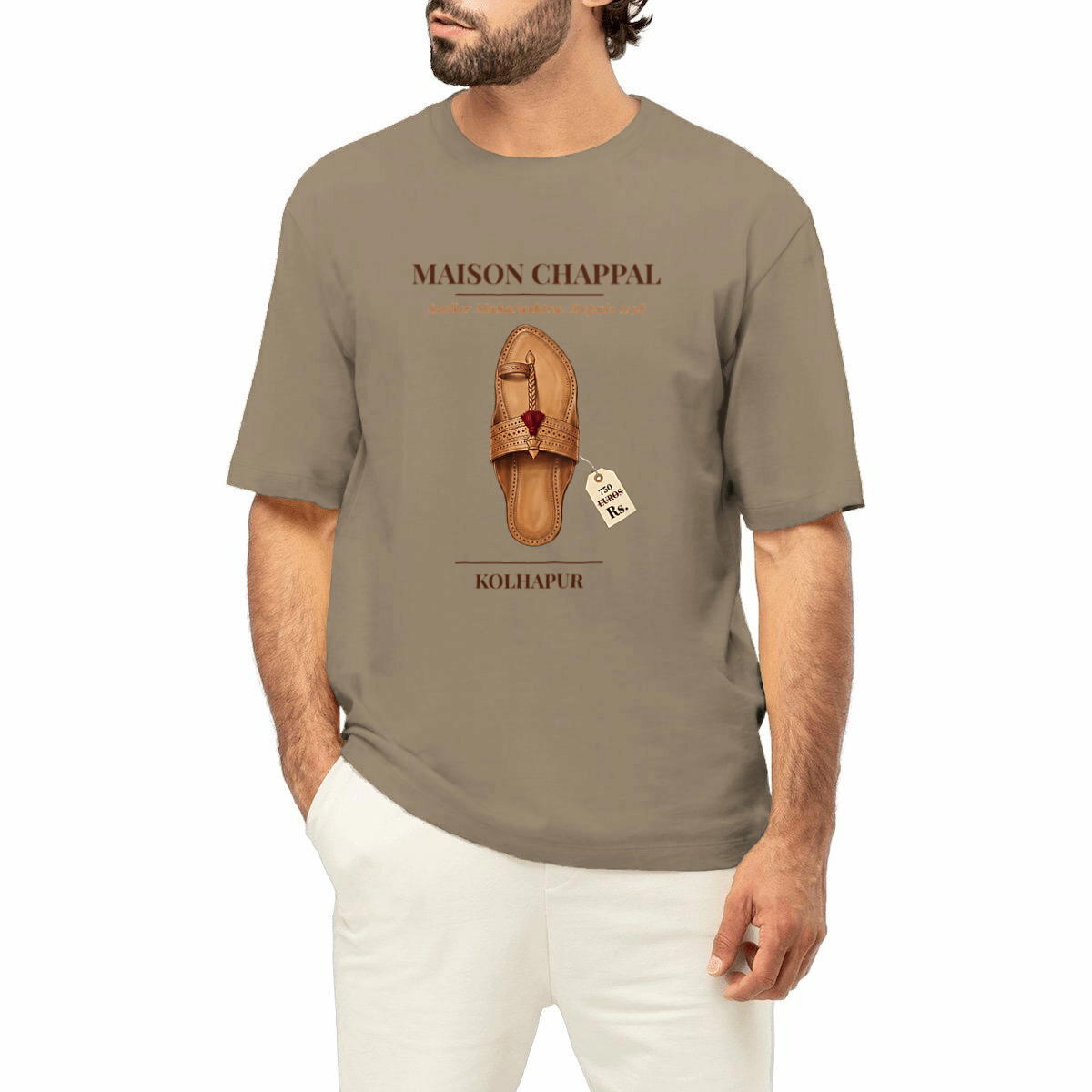 Unisex oversized t-shirt: Embrace Maison Chappal Kolhapuri Style