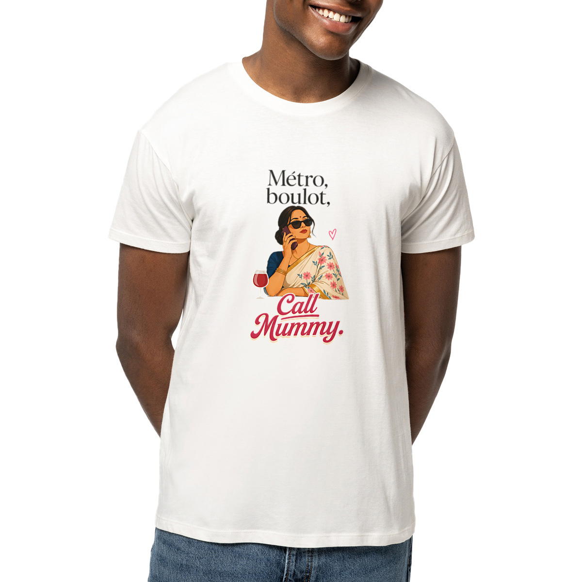 Lightweight unisex t-shirt: Metro, Boulot, Call Mummy Style