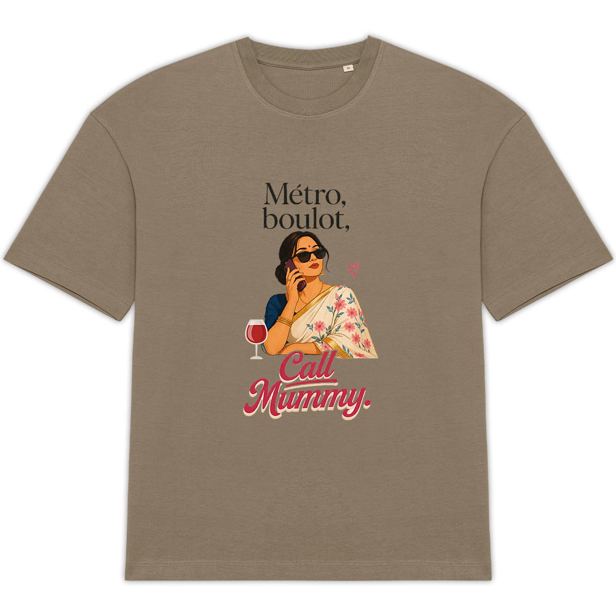 Unisex oversized t-shirt: Embrace the Metro Boulot Call Mummy Vibe - Image