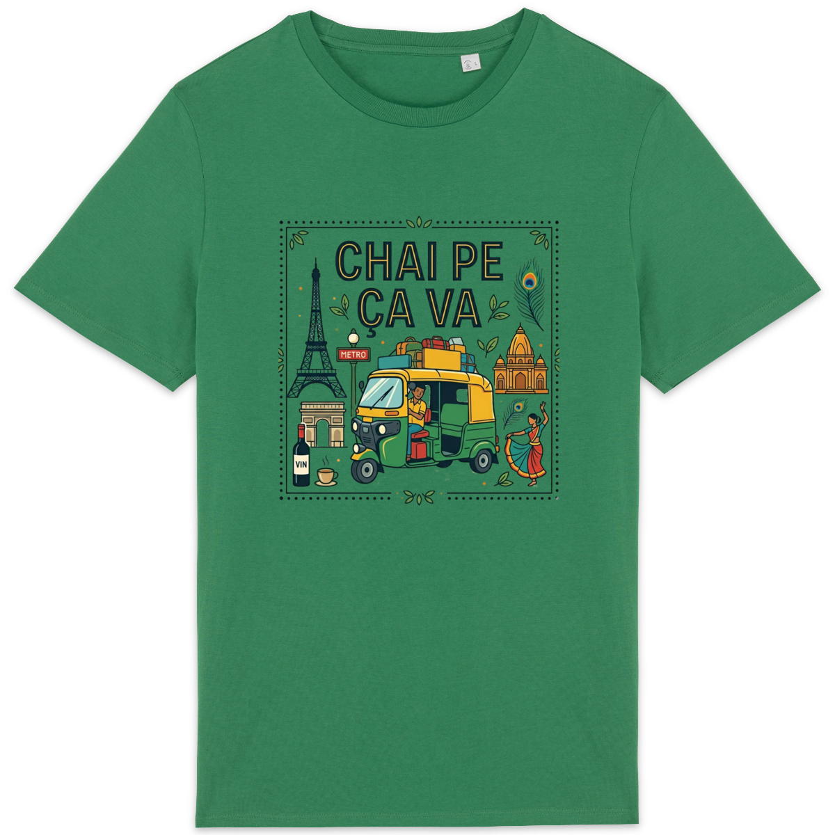 Lightweight unisex t-shirt - Chai Pe Ça Va Vibes - Image