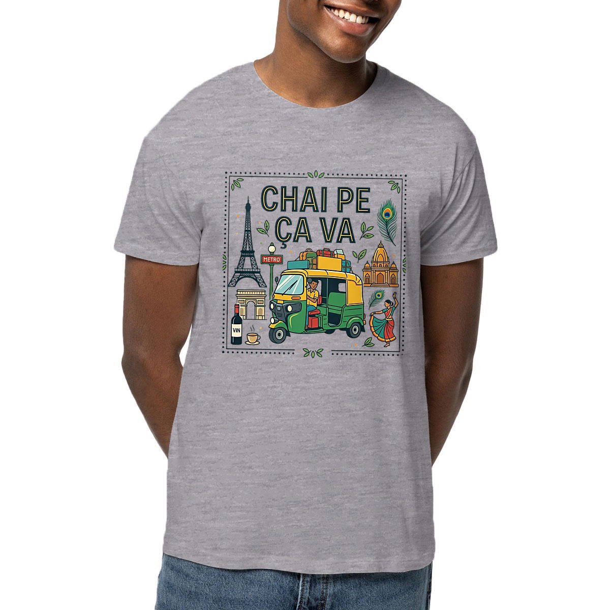 Lightweight unisex t-shirt - Chai Pe Ça Va Vibes
