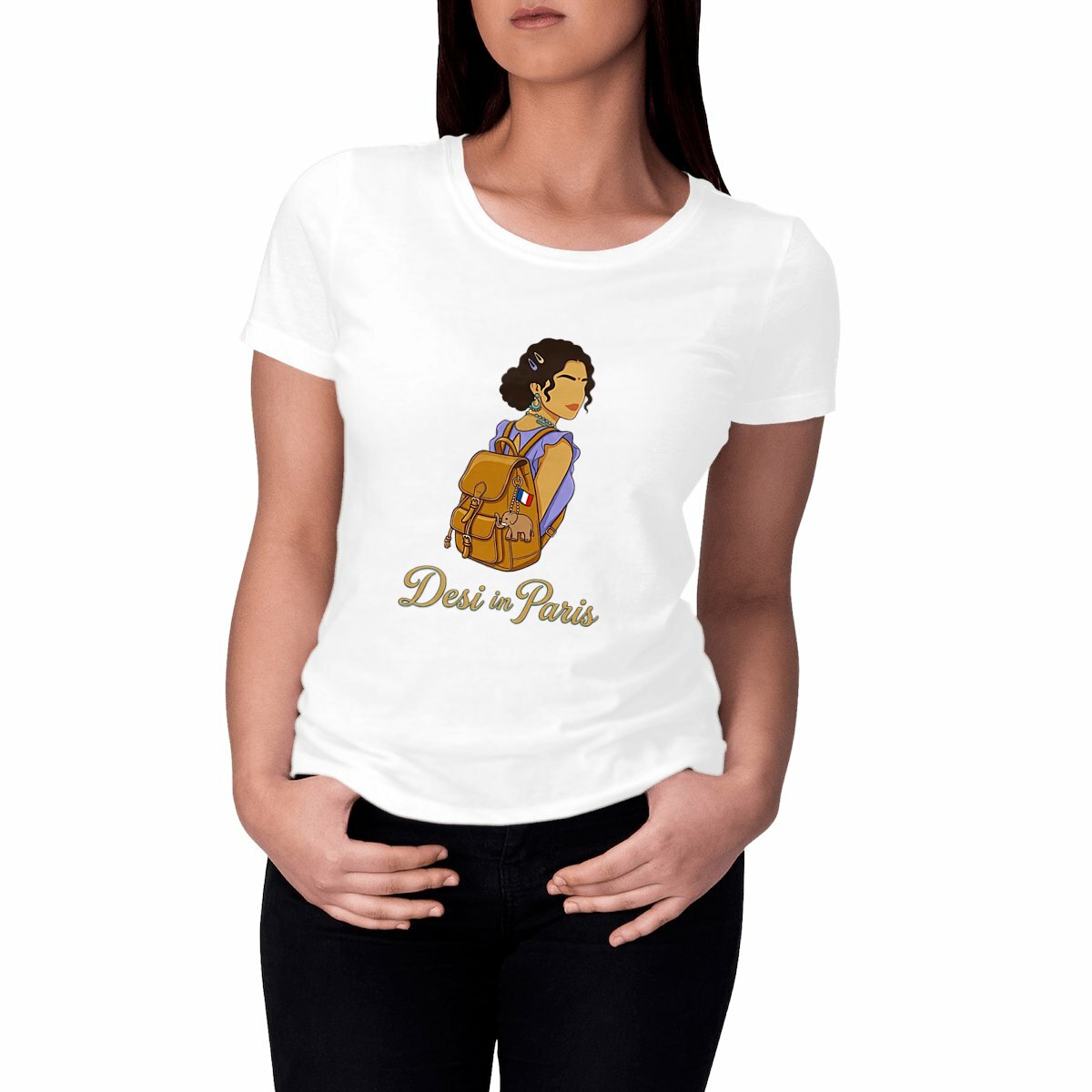 Women's Classic T-shirt: Desi in Paris Elegance