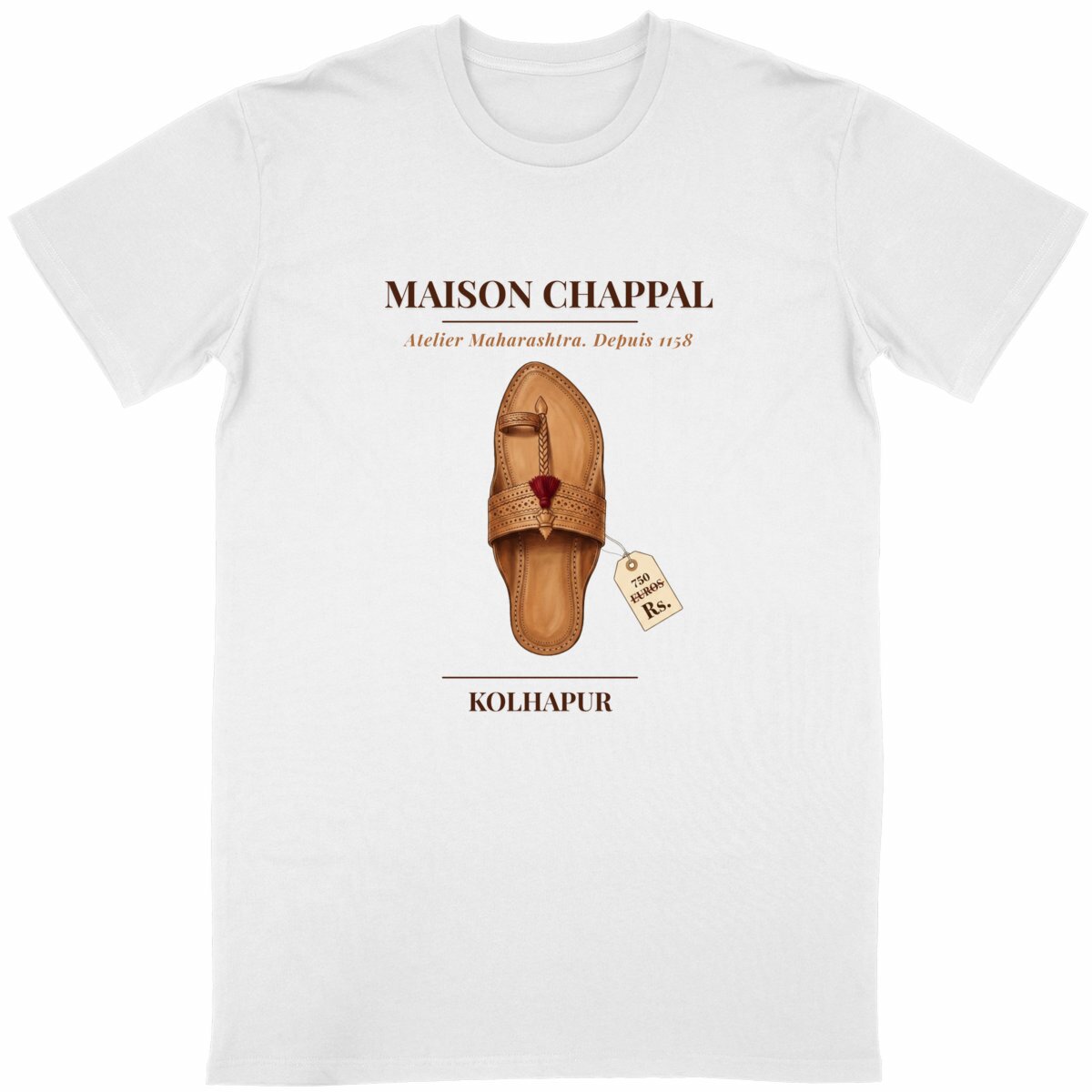 Unisex Classic T-shirt: Maison Chappal Kolhapuri Style Fusion