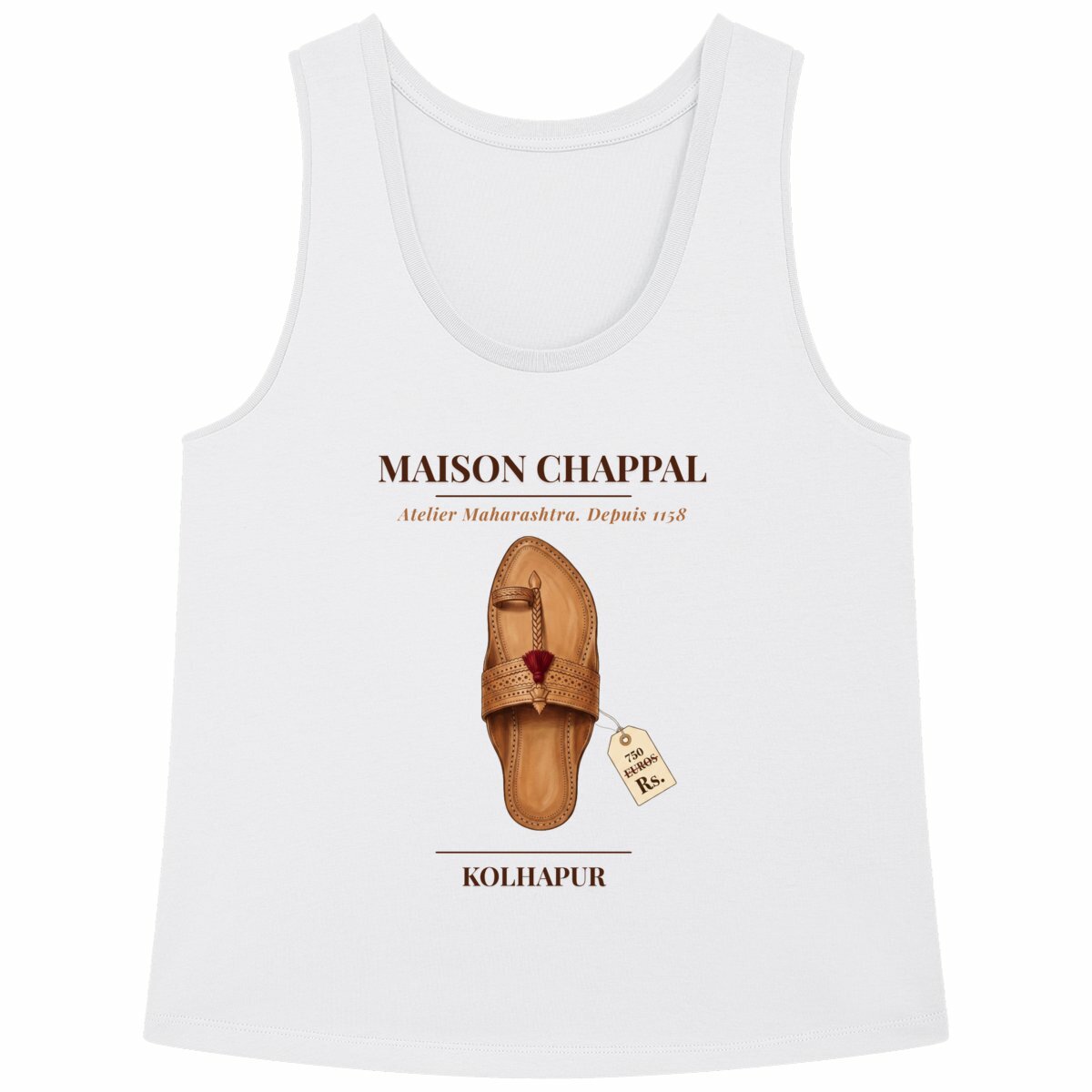 Loose fitting women's tank top - Maison Chappal Kolhapuri Style - Image