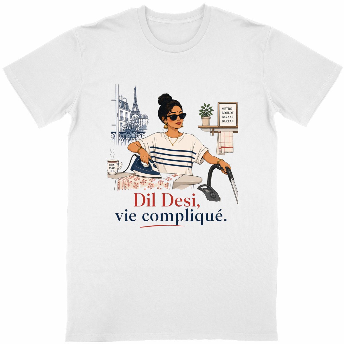 Unisex Classic T-shirt: Celebrate Dil Desi Vie Complique - Image