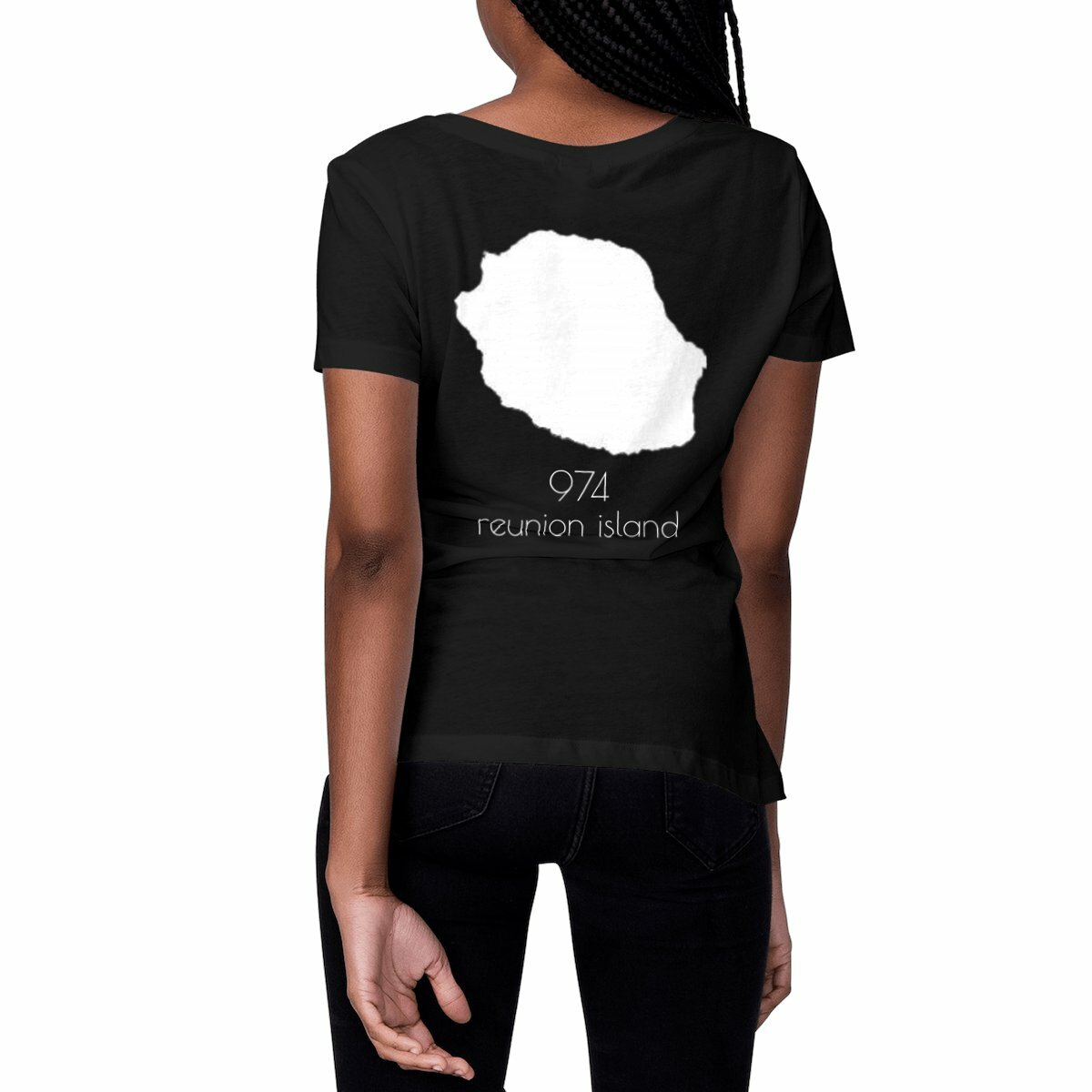 Image front  Île de la Réunion - T-shirt Femme Classique - Made In Immigration