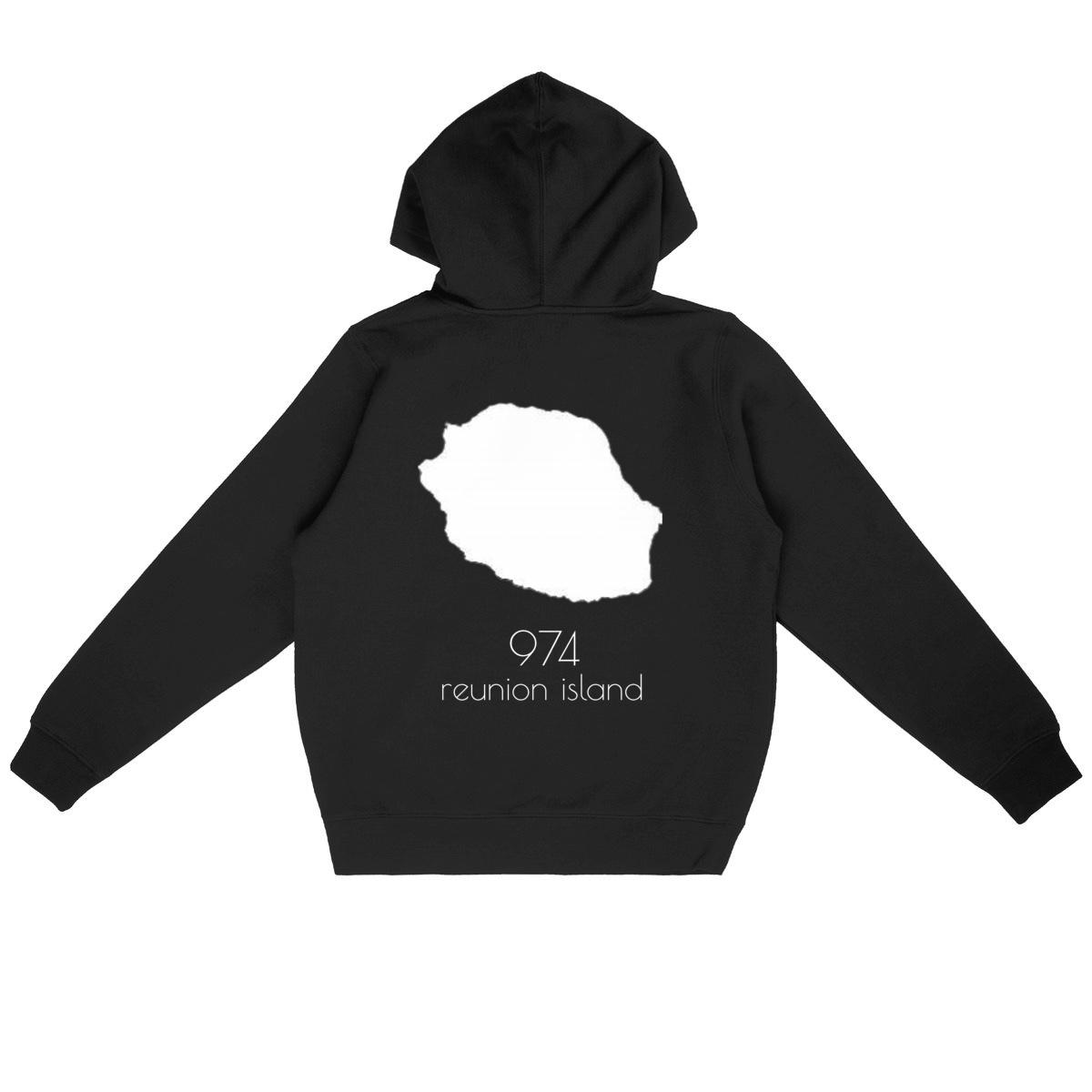 Image back Ile de la Réunion - Sweat à capuche Léger Unisexe - Made In Immigration