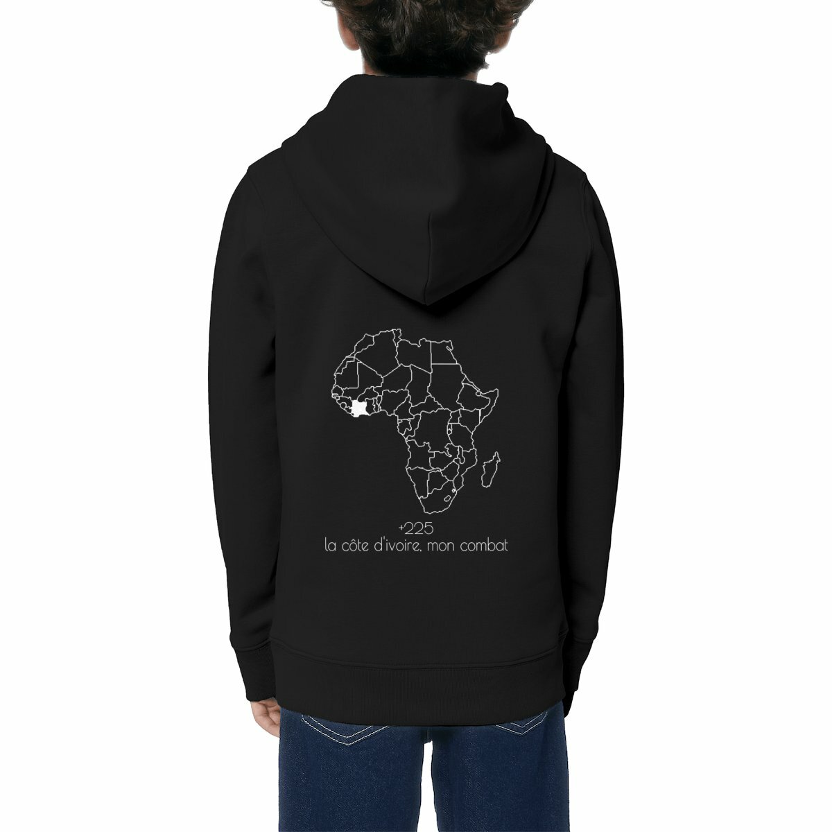 Image front Côte d'Ivoire - Sweat à capuche Léger Enfant - Made In Immigration