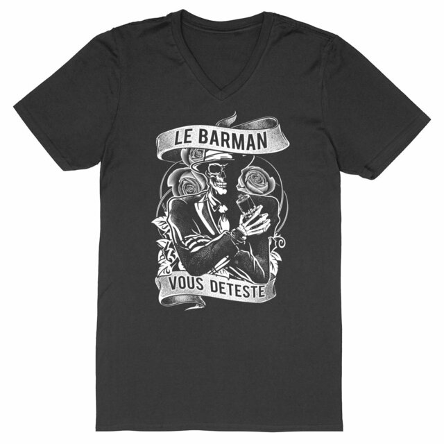 Image back Tshirt col V - Barman Mafia 