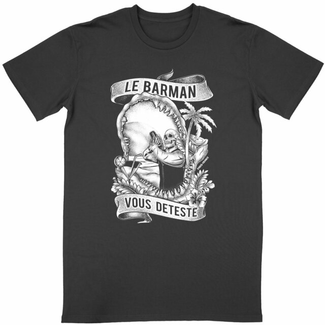 Image back Tshirt col rond - Barman Beach & Shaker