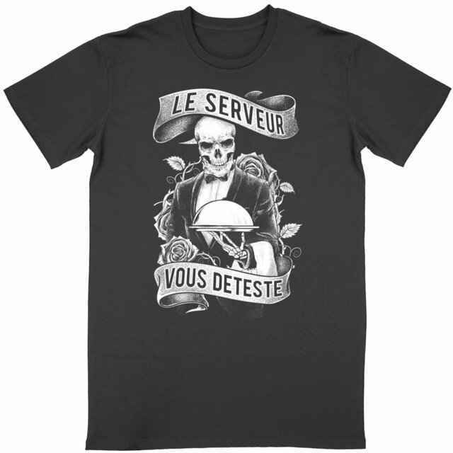 Image back Tshirt col rond - Serveur Skull & Plateau