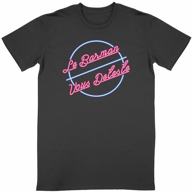Image back Tshirt col rond - Barman Néon