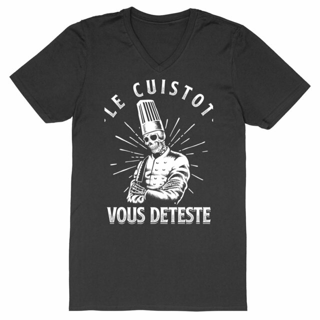 Image back Tshirt col V - Cuistot Cooker