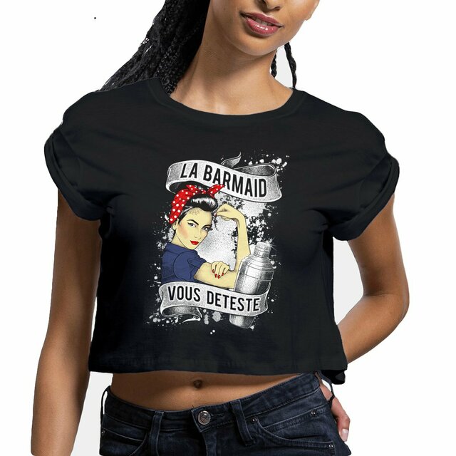 Image front Crop top - Barmaid We Can Do It 