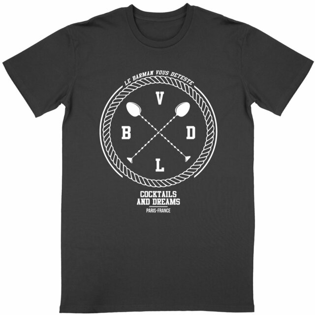 Image back Tshirt col rond - Barman Cocktail & Dreams 