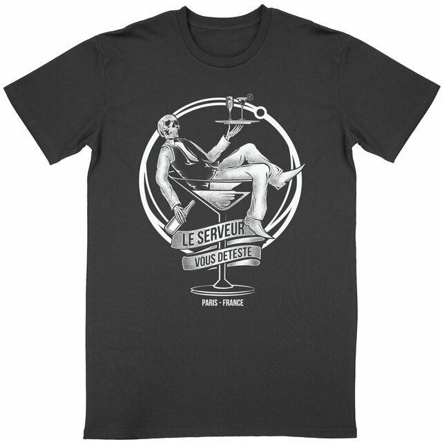 Image back Tshirt col rond - Serveur Martini