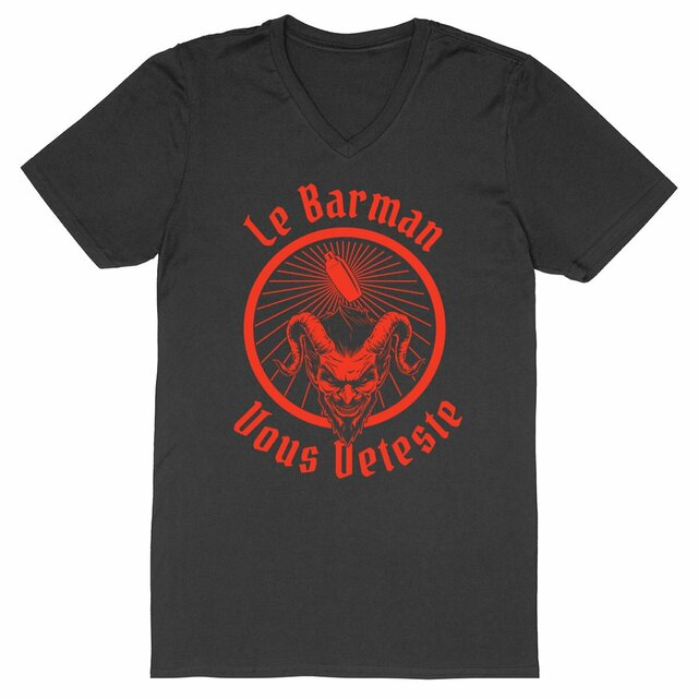 Image back Tshirt col V - Barman Devil