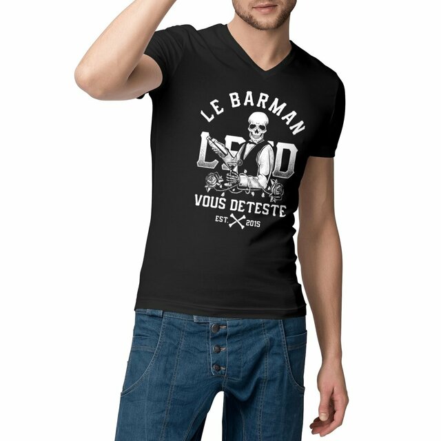 Image front Tshirt col V -  Barman Mr LBVD