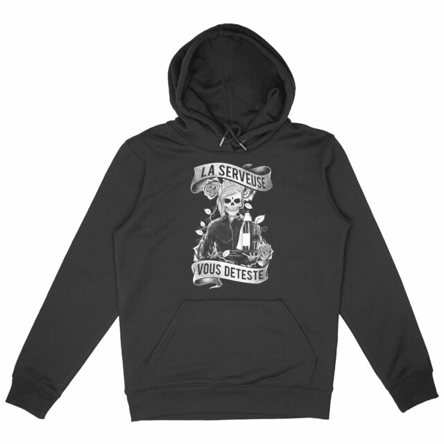 Image back Hoodie - Serveuse Skull & Plateau