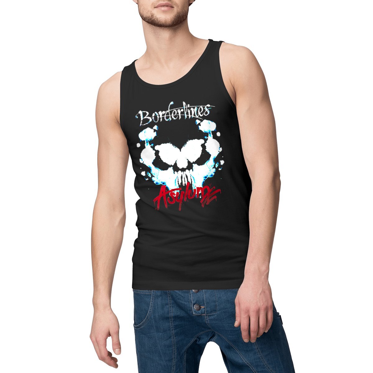 Image front Borderlines Asylum - Débardeur Homme