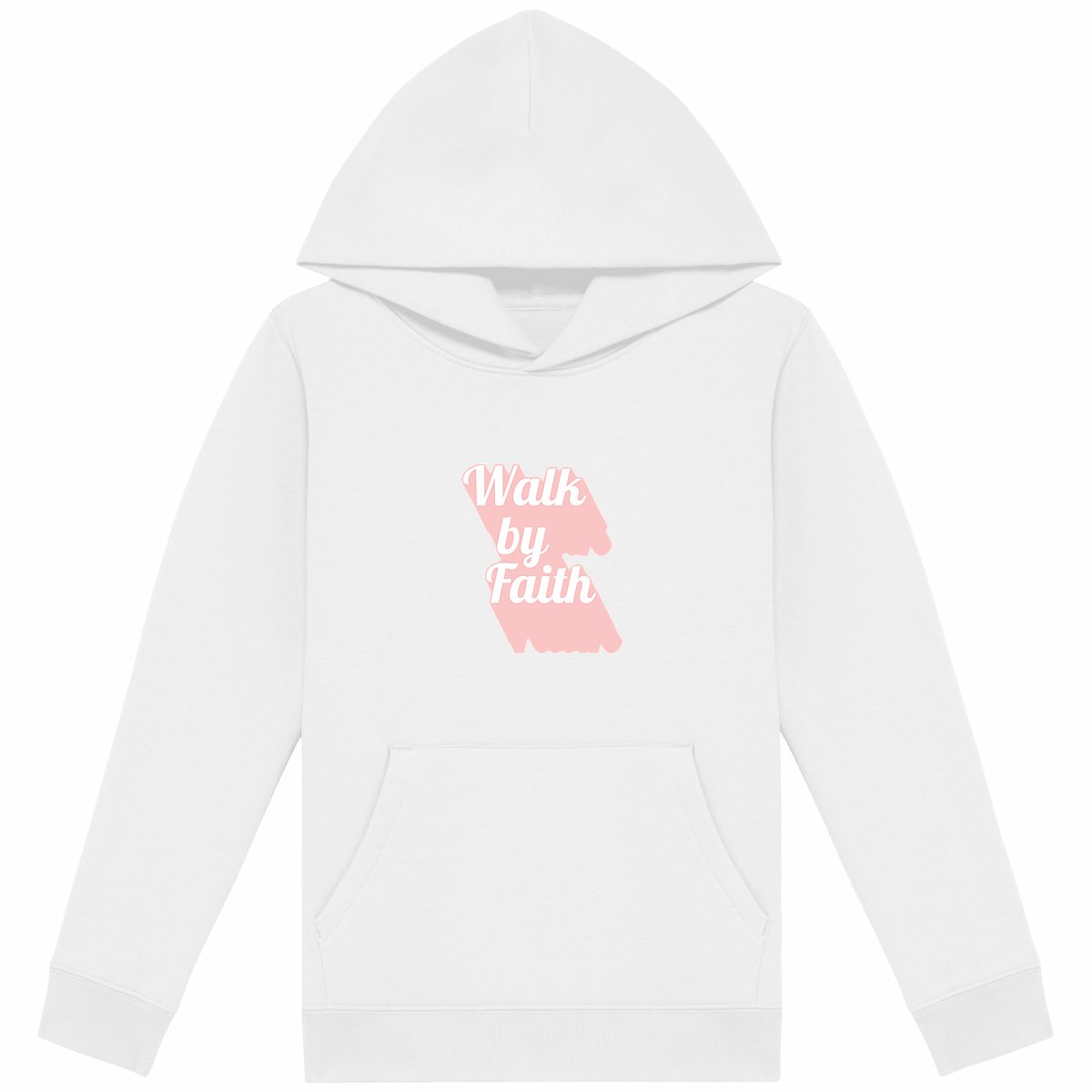 Image back Kids hoodie Premium Walk by Faith