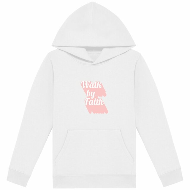 Image back Kids hoodie Premium Walk by Faith